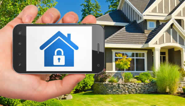 visual of a house with a lock